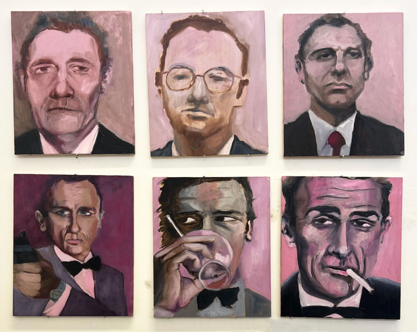 "Wall of Spies", 55 x 100 cm., oil on board